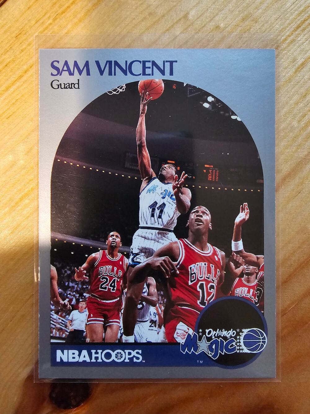 Sam Vincent 1990-1991 NBA Hoops #223 - Orlando Magic - NBA - Michael Jordan #12